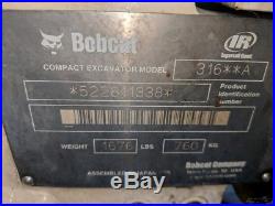 2003 Bobcat 316 Mini Excavator