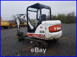 2003 Bobcat 334D Mini Excavator Track Hoe Hydraulic Thumb Blade X-Change Coupler
