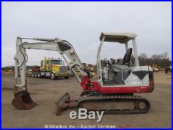 2003 Takeuchi TB135 Mini Excavator Rubber Tracks Backhoe Aux Hyds Backfill Blade