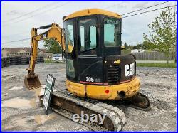 2004 Caterpillar 305CR Hydraulic Mini Excavator with Cab 3rd Valve Blade Cheap