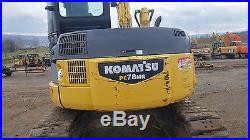 2004 Komatsu PC78MR-6 Midi Hydraulic Excavator Track Hoe Plumb Blade Rubber Pads
