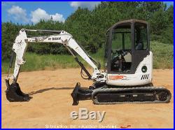 2005 Bobcat 430H Mini Excavator Rubber Tracks Cab Kubota Backhoe Dozer bidadoo