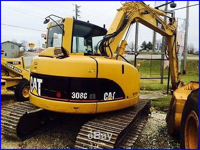 2006 Cat 308C CR cab heat air, plumbed, hyd quick connect, only 2544 hrs