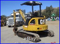 2006 Caterpillar 303.5C CR Mini Excavator Dozer Blade Thumb CAT bidadoo