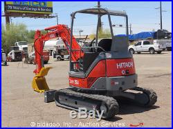 2006 Hitachi ZX35UNA-2 Mini Excavator Hydraulic Thumb Rubber Tracks Backhoe