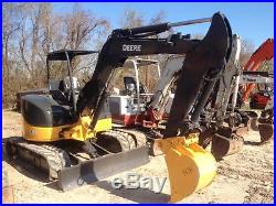 2006 JOHN DEERE 50D HYDRAULIC EXCAVATOR DIESEL ENGINE ZERO TAIL SWING BOB CAT