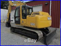 2006 John Deere 120c Excavator Good U/c Full Cab Runs Good Push Blade Thumb