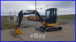 2006 John Deere 35D Mini Excavator Hydraulic Plumb Rubber Track Hoe EROPS Cab AC