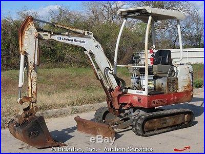 2006 Takeuchi TB016 Hydraulic Mini Excavator Backhoe Dozer Blade Rubber Tracks