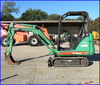 2007 Bobcat 323J Compact Mini Excavator Aux Hydraulics Kubota 30 HP bidadoo