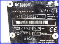 2007 Bobcat 325 Mini Excavator Diesell Rubber Track Bob Cat Excavator