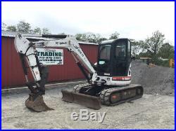 2007 Bobcat 435 Hydraulic Mini Excavator with Cab & Thumb Kubota Diesel 4100Hrs