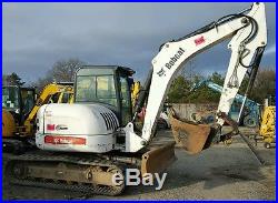 2007 Bobcat 442 Excavator Enclosed cab Aux hydraulics New rubber Tracks