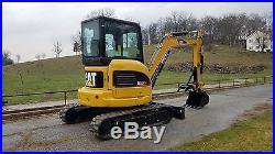 2007 Caterpillar 303.5C CR Mini Excavator Track Hoe Hydraulic Plumb Blade Thumb