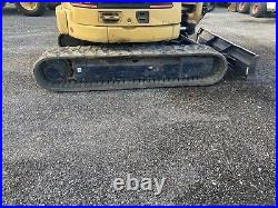 2007 Caterpillar 304C CR Open Cab Push Blade Rubber Tracks Auxiliary Hyd
