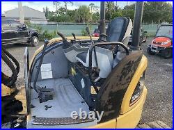 2007 Caterpillar 304C CR Open Cab Push Blade Rubber Tracks Auxiliary Hyd