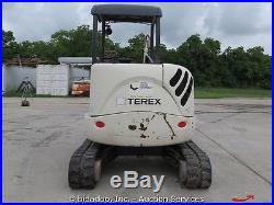 2007 Terex TC37 Mini Excavator Backhoe Aux Hydraulics Diesel Blade bidadoo