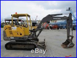 2007 Volvo EC35 Hydraulic Mini Excavator Trackhoe Rubber Tracks Dozer Diesel AUX