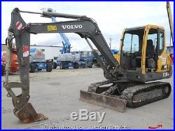 2007 Volvo EC55B PRO Mini Hydraulic Excavator Trackhoe Dozer Cab A/C Heat Midi