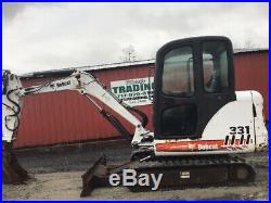 2008 Bobcat 331EG Hydraulic Mini Excavator with Cab Extend-A-Hoe Only 3100Hrs