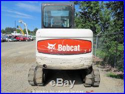 2008 Bobcat 337G Mini Excavator Diesel Aux Hyd 76 Dozer Blade A/C Cab 3 Buckets