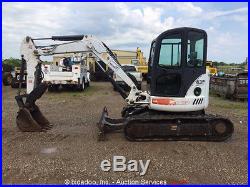 2008 Bobcat 435 Mini Excavator Hydraulic Thumb A/C Cab Backfill Blade Aux Hyd QC