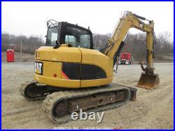 2008 Caterpillar 308D CR Mini Excavator Rubber Tracks Cab Q/C Hyd Thumb bidadoo