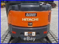 2008 Hitachi ZX35 Mini Excavator CAB w A/C HYDRAULIC THUMB Deere 35D 2076 hrs