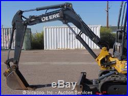 2008 John Deere 27D Hydraulic Mini Excavator Aux Hyd Diesel Backfill Blade Q/C