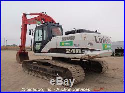 2008 Link Belt 240x2 Hydraulic Excavator 44 Bucket Diesel Cab A/C Heat bidadoo