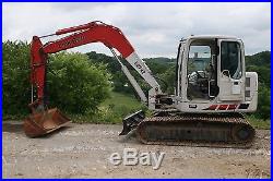 2008 Link-Belt 80 SPIN ACE Isuzu Engine Low Hours with Thumb and 2 Buckets