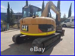 2009 Caterpillar 308D Hydraulic Excavator, Full Cab, Street Pads, 4804 Hours