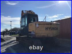2009 Hyundai 110D-7 Hydraulic Excavator with Cab, Blade & Thumb CLEAN