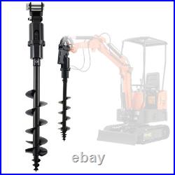 200mm Hydraulic Auger Drill Mini Excavator Attachment For 1-2Ton Mini Digger