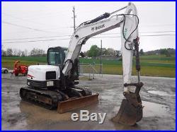 2010 Bobcat E80 Excavator, Cab, Heat/AC, 2 Speed, Long Arm, 57 HP Diesel Engine