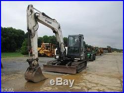 2010 Bobcat E80 Hydraulic Excavator, Cab, Air, Heat, Blade, Very Good Tracks