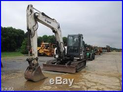 2010 Bobcat E80 Hydraulic Excavator, Full Cab, Air, Heat, Blade, New Tracks