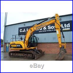 2010 Jcb Js130lc Excavator With Blade Crawler 5403 Hours