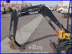 2010 John Deere 17D Mini Excavator Aux Hyd Diesel Rubber Backfill Blade Tracks
