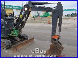 2010 John Deere 17D Mini Excavator Aux Hyd Thumb Diesel Backhoe Blade 13 Bucket
