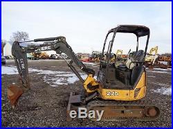 2010 John Deere 27D mini excavator, OROPS, Aux Hydraulics, Blade, 2 Speed