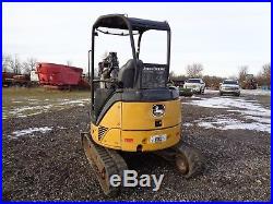 2010 John Deere 27D mini excavator, OROPS, Aux Hydraulics, Blade, 2 Speed