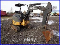 2010 John Deere 27D mini excavator, OROPS, Aux Hydraulics, Blade, 2 Speed