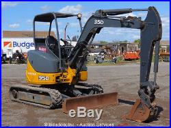 2010 John Deere 35D Mini Excavator Rubber Tracks Backhoe Aux Hyd Diesel bidadoo