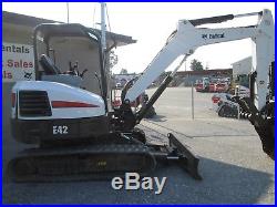 2011 Bobcat E42 Mini Excavator, 1241 Hours, 42 HP Diesel, Hydraulic Thumb, OROPS