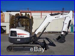 2011 Bobcat E42 Mini Excavator Loader Dozer Blade 2 Speed Low Hours