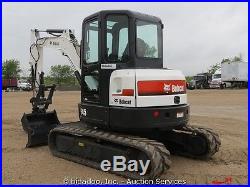 2011 Bobcat E45 Midi Excavator Hydraulic Thumb A/C Cab 4-Way Blade Hyd Q/C Mini