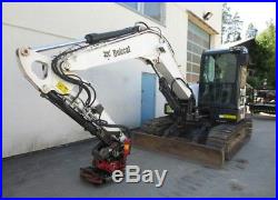 2011 Bobcat E80 Hydraulic Excavator, Full Cab, Air, Heat, Blade