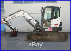 2011 Bobcat E80 Hydraulic Excavator, Full Cab, Air, Heat, Blade