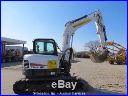 2011 Bobcat E80 Midi Hydraulics Excavator Aux Hyd A/C Cab Enclosed Backhoe